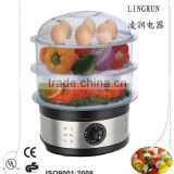 stainless steel 3 tier electric food steamer