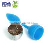 FDA Standard Silicone Loose Tea Leaf Strainer Herbal Spice Infuser Filter Diffuser thumbnail-3