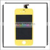 Yellow Bezel Frame Assembly LCD Touch Screen For IPhone 4G