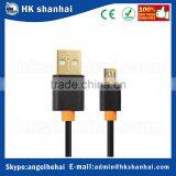Cheap Price Hi-speed Syncing Data Cable 480 Mbps Gold Plated USB 2.0 Type a to Micro-b Charging Cable for Android