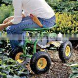 Garden Cart With Steel Seat,garden Tool Cart, Seat Cart, Moving Cart thumbnail-2
