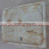 Natural Color Marble/Teakwood Marble Shower Tray, thumbnail-1
