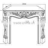 Arabescato Marble Fireplace Mantel Surrounding Simple Design thumbnail-5