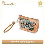 Wholesale Newest Stylish Creative Design Cork Cosmetic Clutch Wash Toilet Bag thumbnail-3