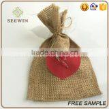 High Quality Heart Pattern Personalised Jute Bag thumbnail-4