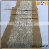 Burlap Lace Long Table Runners for Wedding Deco thumbnail-5
