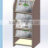 MED5222 4 Tier MDF Slope Newspaper Stand