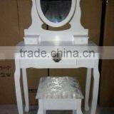 Factory Price Mirrored Rotating Wooden Jewelry Armoire thumbnail-1