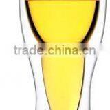 Borosilicate Handmade Glass Double Walled Down Bottle Beer Glass Cup thumbnail-1