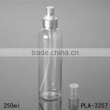 Hot Products Round Shoulder Gold Aluminum Spray Pet Plastic Bottle 250ml Cosmetic Perfume Toner Water Clear Pet Bottle Wholesale thumbnail-3