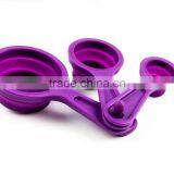 16094 SILICONE MEASURING CUPS SET CUP SPOON KITCHEN TOOL COLLAPSIBLE BAKING COOK thumbnail-2