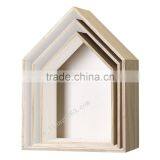 WOODEN HOUSE SHADOW BOXES SET OF 3 Pcs thumbnail-1