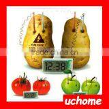 UCHOME Novetly Toys Potato Electricity Experiment Set Potato Battery Clock thumbnail-1
