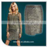 2016 Fashionable Pictures Sequin Fabric Women Mini Pencial Skirts thumbnail-2