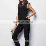 2016 Fashion Jersey Sleeveless Top With Beautiful Lace Yoke HST8033 thumbnail-6