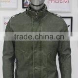 2014 Green Wool Inside Padded Jackets pu Jackets for Russia Men thumbnail-1