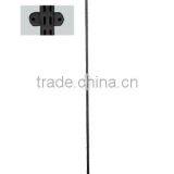 Black 1" Double Slotted Pole Tubing and Standard for Clothes Shop