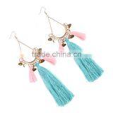 Bohemian Jewelry Long Colorful Tassel Charms Earrings for Women thumbnail-1