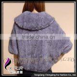 CX-B-M-28C 2016 Fashional Lady Knitted Winter Mink Fur Poncho and Shawl thumbnail-2