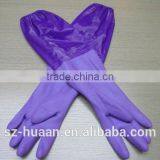 Popular Bicolor Long Sleeve Household Latex/rubber Gloves thumbnail-5
