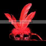 High End Imitation Feather Headdress Mask Masquerade Fashion Cool Indian White Ball Masks for Party Favor Products 2016 thumbnail-4