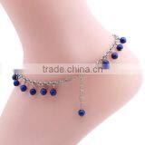 High End Lapis Lazuli Beads Charm Anklets Bracelet Diy Handmade Lapis Charm Anklet Jewelry for Her Gifts thumbnail-3