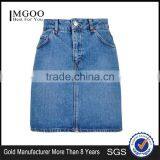 2016 Brand Design Women Denim Mini Skirts A Line Above Knee Blue Cheerleader Skirts thumbnail-1