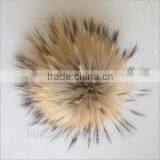 Factory Supply 100% Real Raccoon Fur Pompoms Luxurious Fur Balls Genuine Fur Pom Pom for Bag Hats Cap Scarf Gloves Attached the thumbnail-3