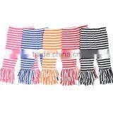 2017 Childrens Boutique Clothing Stripe Kids Capri Girl Triple Ruffle Pants thumbnail-4