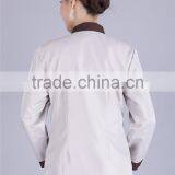 Juqian Wholesale Cheap Beige Fashional Design Korean Collar Anti-foul Hotel Cleaner Workwear Work Uniform thumbnail-3