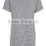 Korean Fashion Girls Style 2015 Summer Oversized Striped Back Letters Print T Shirt Dress thumbnail-3