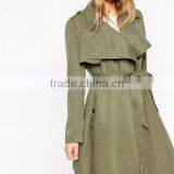 Autumn Fashion Leisure, Big Lapel, no Buckle Lace, Slim, Long Windbreaker, Coat, Women's Students thumbnail-3