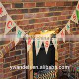 Burlap Hessian Vintage Christmas Bunting Banner, Shabby Chic Bunting Banner & Red Snowflakes thumbnail-3