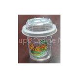Disposable Plastic Ice Cream Container 200ml , Straight Cup Body PET