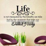 LIFE IS NOT MEASURED Quote Vinyl Wall Deca Sticker Art Home Decor thumbnail-1