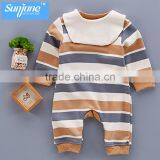 High Quality Long Sleeve Stripe Cotton Fleece Baby Romper thumbnail-5