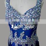 Plus Size Corset Bodice Slit Sequin Long Crystal Embellishments Sexy Prom Dress For Girls thumbnail-4