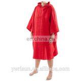 Unisex 100% Cotton Surf Changing Robe Beach Hooded Surf Poncho In Towel For Adult