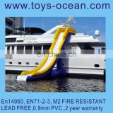 2016 popular inflatable yacht water slide, inflatable yacht floating water slide