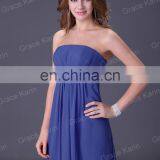 Grace Karin Strapless Chiffon Long Bridesmaid Dress With Four Colors CL3105-1 thumbnail-4