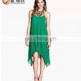 New Fashion Chiffon Pure Color Dress Www Sex Ladies Com Pleated Dresses thumbnail-3