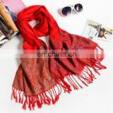 Fashion Paisley 100% Cotton Jacquard Minority Style Women Shawl Scarf thumbnail-4