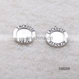 Fashion Personalized Alphabet Letter Jean Button Wholesale Silver Metal Jean Button