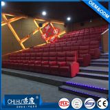 Hot sell commercial fixed leather cinema sofa,red leather movie theater sofa