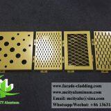 Foshan supplier exterior powder coated aluminum facade panels perforated sheet