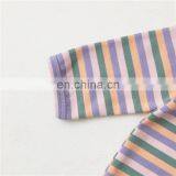 Wholesale Newborn Baby Clothes Baby Girls Boys Rainbow Strip Romper Clothes thumbnail-4