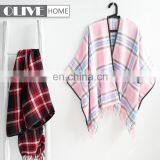 2019 Spring Latest Ladies Woven Plaid 100% Acrylic Blanket Lady Scarf Pashmina Shawl thumbnail-2