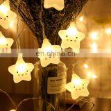 Фабрика креативных и веселых домашних украшений. Пластиковые маленькие звездочки на шнуре, ночные лампочки