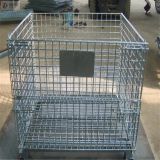 whole sale price foldable collapsible steel storage cage wire mesh container