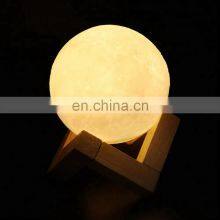 Christmas Gift 3 Color Night Light LED 3D Printing Moon Lamp With Usb Charging Creative Holiday Decor Lamp thumbnail-3